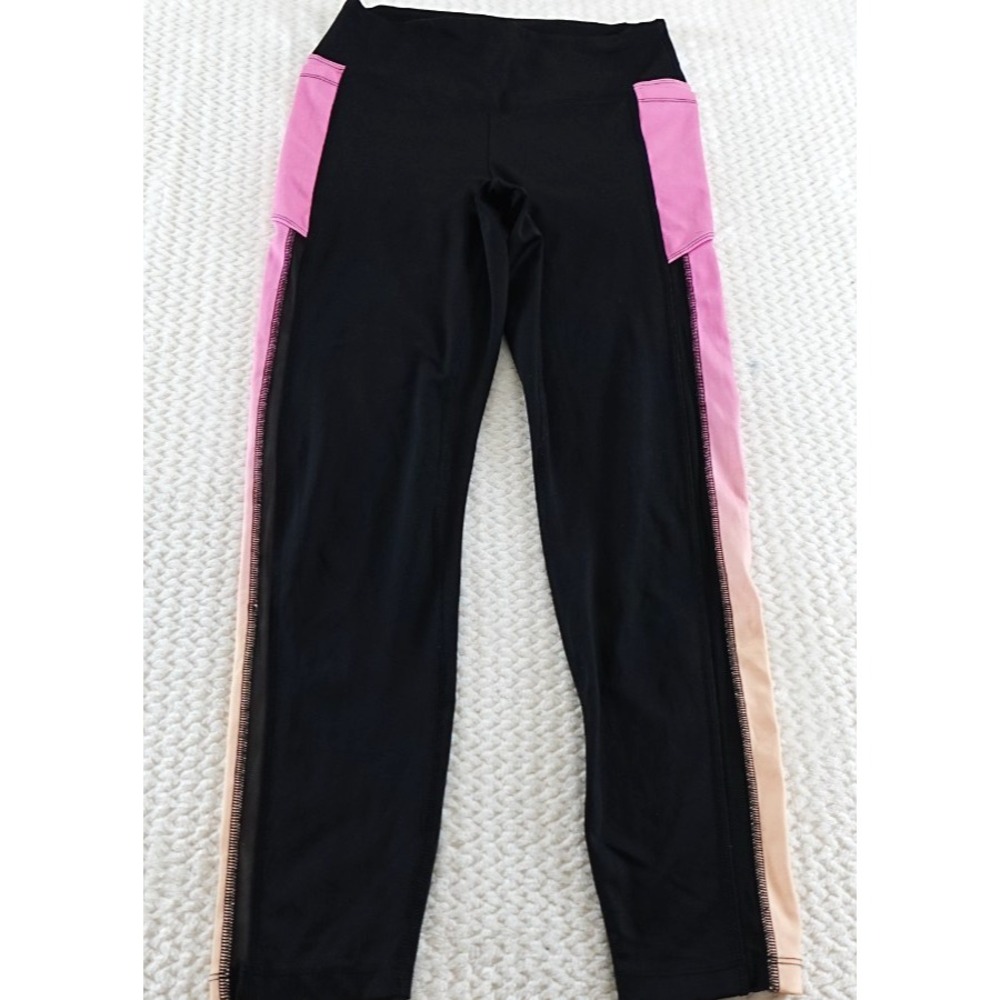 Victoria Secret Pink Ultimate V High Waist Legging Length Black Pink M/M
